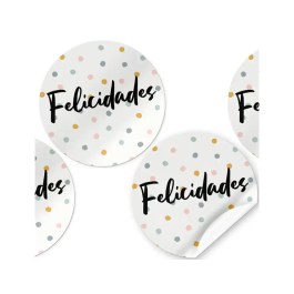 Arguval Rollo 250 Etiquetas Redondas Felicidades 4 cm Diámetro, Etiquetas Adhesivas Decoración Regalos Precio: 11.58999952. SKU: B1FGJVGQS6
