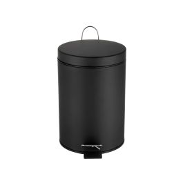 Confortime Cubo Basura Metal con Pedal 3 Litros Negro 17 x 25.7 x 22 cm (6 Unidades)
