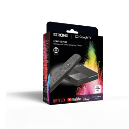 Strong LEAP-S3 PRO Reproductor Multimedia Android TV Box 4K Ultra HD HDMI con Wi-Fi 6 y 32GB de Almacenamiento Negro