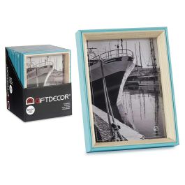 Portafotos de Madera 15x20 cm Azul y Natural - Giftdecor (24 Unidades) Precio: 66.59000018. SKU: S3610413