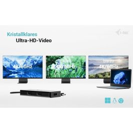 Hub USB i-Tec C31TRIPLE4KHDMIPD Negro