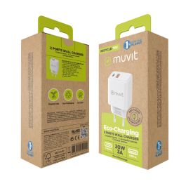 Cargador de Pared Muvit for Change Blanco 18 W 20 W