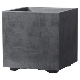 Maceta Cubo - DEROMA - Millennium R - Antracita - Con reserva de agua - 25 cm