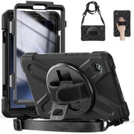 eSTUFF Funda AUSTIN Defender para Samsung Galaxy Tab A9+, 3 capas protectoras, sin protector de pantalla, Negra