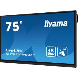 iiyama TE7512MIS-B3AG pantalla de señalización Diseño de quiosco 190,5 cm (75") LCD Wifi 400 cd / m² 4K Ultra HD Negro Pantalla táctil Procesador incorporado Android 11 24/7 iiyama TE7512MIS-B3AG pantalla de señalización Diseño de quiosco 190,5 cm (75") LCD Wifi 400 cd / m² 4K Ultra HD Negro Pantalla táctil Procesador incorporado Android 11 24/7