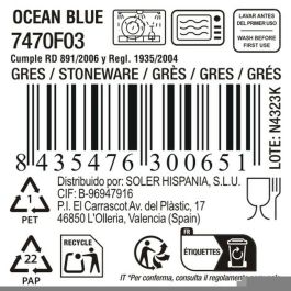 Plato Llano La Mediterránea Ocean blue (12 Unidades) Plato Llano La Mediterránea Ocean blue (12 Unidades)