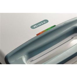 Ariete 1971/01 Sandwichera Breakfast Blanca, Placas Antiadherentes para Sándwiches, Hotdogs, Hamburguesas, Verduras y Carne, Ahorro de Espacio