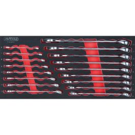 KS TOOLS 713.2017 Módulo de Llaves Combinadas Ultimate - Módulo para Carro de Taller - 17 Llaves de 6 a 22 mm - Tamaño 1/3