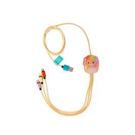 Wondee Cable de carga Squishmallows 3 en 1 (micro USB, USB-C, Lightning) Leonard El León 1.2 m, trenzado, carga rápida, licencia oficial Precio: 20.1586. SKU: B15WK9YLC9