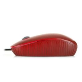 NGS Ratón Óptico FlameRed con Cable, 1000 dpi, USB, 3 Botones, Scroll Vertical, Ergonomía Ambidiestra, Color Rojo