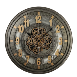 DKD Home Decor Reloj de Pared Vintage de Hierro y Cristal Plateado Dorado 66.5 cm para Salón, Diseño Decorativo y Silencioso Precio: 106.9500003. SKU: B1CBBCXKCS