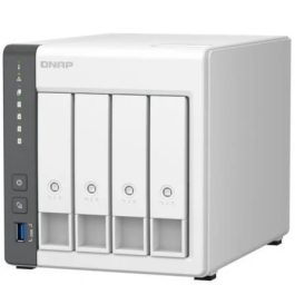 QNAP TS-433-4G NAS SOHO 2 Bahías 2.5GbE 4GB RAM Procesador ARM Cortex A55 2.0 GHz Blanco