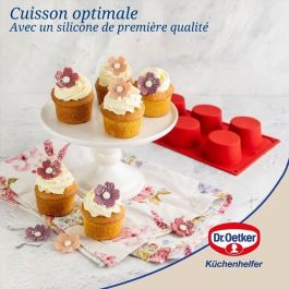 Dr Oetker AAARP57221 - Juego de 2 Moldes para Muffins con 6 Cavidades - Flexxibel Love - Silicona - 30 x 18 cm