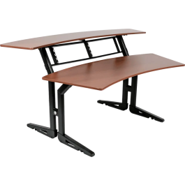 Quiklok Mueble Estudio (Workstation) Con Dos Niveles y Soporte Rack 4x2U - Acero y Madera Cerezo 1990x1163x734mm Precio: 572.50000016. SKU: B1EXZHFS4Y