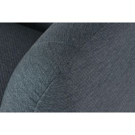 DKD Home Decor Sillón Scandi Azul y Dorado 75 x 73 x 81 cm Poliéster y Madera Desmontable