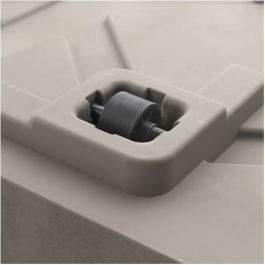 Deroma Maceta Cuadrada Millennium 80 L, 49 cm, con Depósito de Agua y Ruedas, Color Marrón - Ref. 9H836SZ