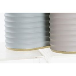 DKD Home Decor Vaso Scandi de Resina Beige Verde, Juego de 4 Vasos, 7x11x13 cm, 1 kg, Apto para Lavavajillas DKD Home Decor Vaso Scandi de Resina Beige Verde, Juego de 4 Vasos, 7x11x13 cm, 1 kg, Apto para Lavavajillas