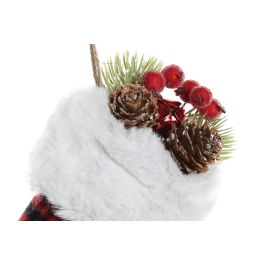 DKD Home Decor Decoración Colgante Navidad Tradicional Poliéster Colores Surtidos Rojo, Verde, Blanco 3 x 23 x 10 cm (12 Unidades)