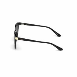 Guess GU7550 01B Gafas de Sol para Mujer, Montura Redonda Negra Brillante, Cristales Ahumados, 52mm Lente, 140mm Patilla