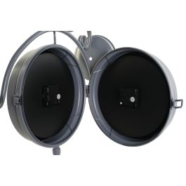 DKD Home Decor Reloj Pared Tradicional Gris Dorado Hierro Cristal 2 Unidades 43 x 47 x 14.5 cm