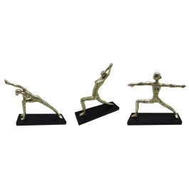 DKD Home Decor Figura Indio Yoga Dorado Negro de Aluminio y MDF 10x35x33 cm, Set 3 Unidades Decoración Surtida Precio: 96.69000011. SKU: S3019531