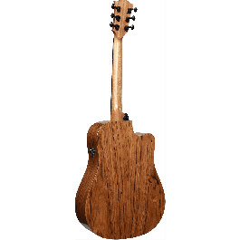 LAG Guitarra Acústica Electroacústica Dreadnought Cutaway Blue Wave 2, Tapa Cedro Rojo Macizo, Fondo y Aros Palisandro Santos, Acabado Brillante