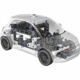 Clementoni CLE8005125527519 Set de Construcción Eléctrico Fiat 500 con Aplicación Disponible Made in Italy