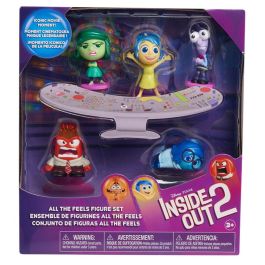 Just Play 45507 Pack 5 Figuras Personajes Inside Out 2 Disney Pixar - Emociones Alegría, Tristeza, Ira, Miedo y Asco