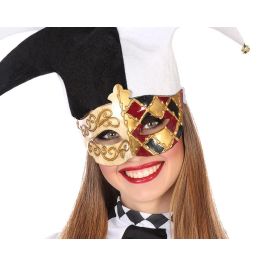 Máscara Arlequín Teatro Dorado para Mujer Adulto - Diseño Simétrico, Carnaval Veneciano, Fiestas de Disfraces Precio: 2.50000036. SKU: B1J35KD55B