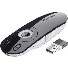 Targus Control Remoto Presentación Inalámbrico con Puntero Láser 2.4 GHz 15m Alcance para PC Mac PowerPoint Keynote Negro Gris