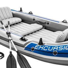 Barca Hinchable Colorbaby Azul Blanco 5 personas Barca Hinchable Colorbaby Azul Blanco 5 personas