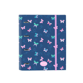 Safta Carpeta con Recambio DIN A4 Cuadros 5 mm con Goma y Separadores Blackfit8 Mariposas Precio: 17.69000035. SKU: B1DAHK446A