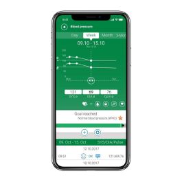Medisana BU 570 Tensiómetro Conectado Bluetooth - Detección Arritmias, Pantalla Grande Dígito XXL, Diseño Delgado, 240 Memorias