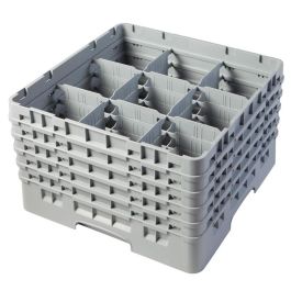 CAMBRO - 9S958-163 - Cesta de lavado 9 comp. 5 alturas - 14,8 cm Ø máx. - alt. máx. 25,8 cm - 50 x 50 x 30,8 cm - Rojo Precio: 111.4999996. SKU: B1GG3P2GF7