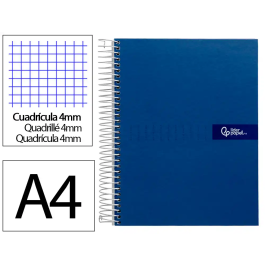 Liderpapel Cuaderno Espiral A4 Crafty Tapa Forrada 80 Hojas 90gr Cuadro 4mm Con Margen Color Azul Marino Precio: 17.5000001. SKU: B195YSTPTQ