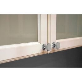 Rei mod.756 Blister 4 Pomos Redondos para Mueble Zamak Cromo Mate Ø33mm