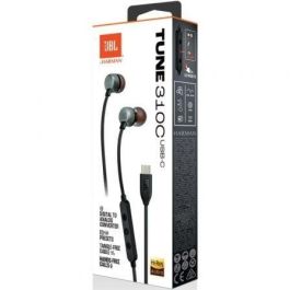 JBL JBLT310CBLK Auriculares In-Ear Tune 310C con Micrófono, USB-C, Sonido Pure Bass, Hi-Res Audio, Negros JBL JBLT310CBLK Auriculares In-Ear Tune 310C con Micrófono, USB-C, Sonido Pure Bass, Hi-Res Audio, Negros