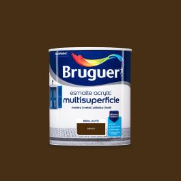 Bruguer Esmalte acrílico multisuperficie tabaco brillante 0,750l 5057514 para interior y exterior