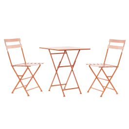 DKD Home Decor Mesa Terraza y Jardín Balcony Coral Metal Plegable Balcón Set de 3 Piezas 60 x 75 x 60 cm Precio: 128.88999981. SKU: S3012885