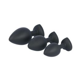 Plug Anal Virgite Negro Silicona Set 3 Piezas Plug Anal Virgite Negro Silicona Set 3 Piezas