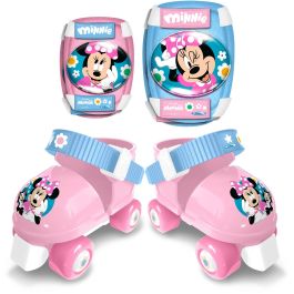 Conjunto de patines y protecciones - MINNIE - MN432035 - Con coderas y rodilleras - Rosa Precio: 57.15072. SKU: B187NHD3AS