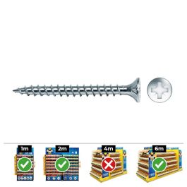 Celo Tornillo Madera Avellanado Pozi DIN Ø4,5x25mm Zincado+Lubricado - Vlox - Caja 500 unid. Precio: 17.89000004. SKU: S7903111