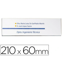 Archivo 2000 Identificador Mural Portanombre con Adhesivo Trasero Poliestireno Transparente 210x60 mm Precio: 4.79000038. SKU: B18TQM2EQA