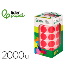 Liderpapel Gomets Autoadhesivos Círculos 20 mm Rojo Rollo 2000 Unidades Caja Cartón Precio: 2.50000036. SKU: B1K9785N86