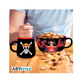 Abystyle Set Taza y Bol One Piece Luffy Gran Capacidad para Cereales, Fruta, Sopas y Bebidas con Caja Temática Decorativa