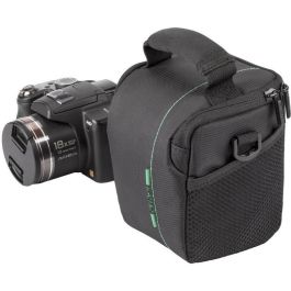 Rivacase 7412 - Bolsa de Hombro para Cámara Réflex, 3 Compartimentos, Verde/Negro, Compatible con Pentax K-3 Kit/Nikon 1 AW1