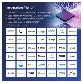 Sony BZ40L Monitor Profesional BRAVIA de 65 Pulgadas 4K UHD, 700 nits, HDR10/Dolby Vision, Android TV, Funcionamiento 24/7, para Señalización Digital