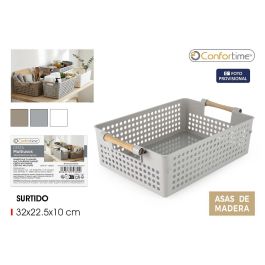 Confortime Cesta Multiusos con Asas de Madera 36.1 x 23.4 x 10.9 cm Precio: 41.89000035. SKU: B1HSDS642B