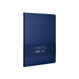 Cuaderno Con Gomilla Antartik Notes Tapa Dura A4 Hojas Cuadricula Azul Marino 100 Hojas 80 gr Fsc