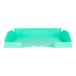 Q-connect Bandeja sobremesa plástico Verde Menta Opaco 240x70x340 mm